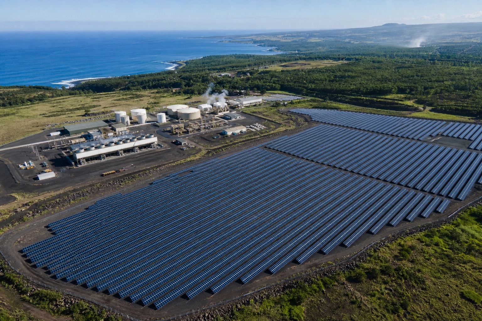 Qzacko HT Solar — aerial view of solar power plant