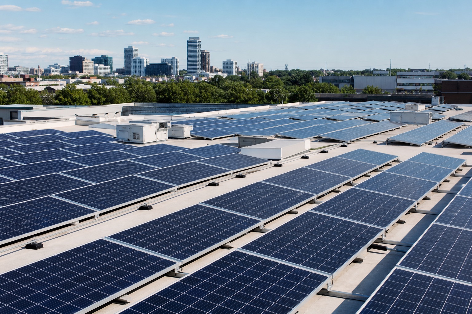Qzacko HT Solar — commercial building rooftop solar project
